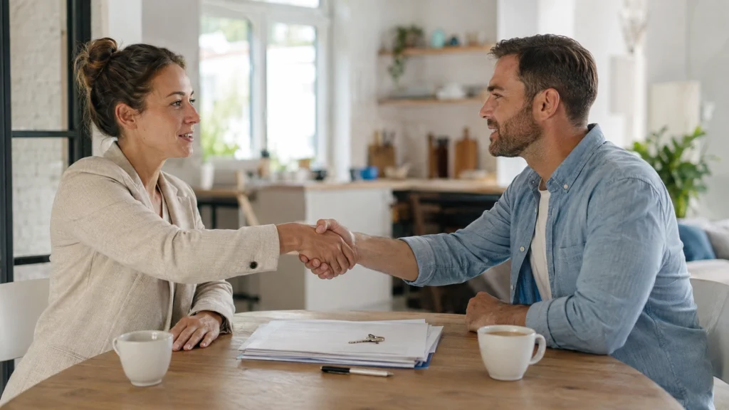 Illustration éditoriale pour l’article « Comment négocier après offre d'achat immobilière acceptée »