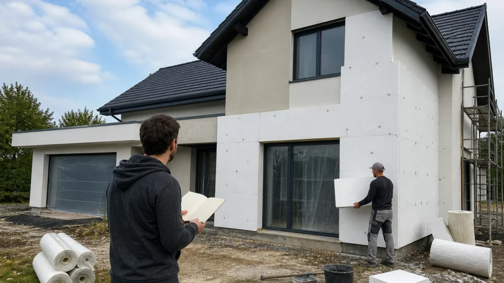 Illustration éditoriale pour l’article « Quel prix pour l'isolation d'une maison de 200m2 en 2026 »