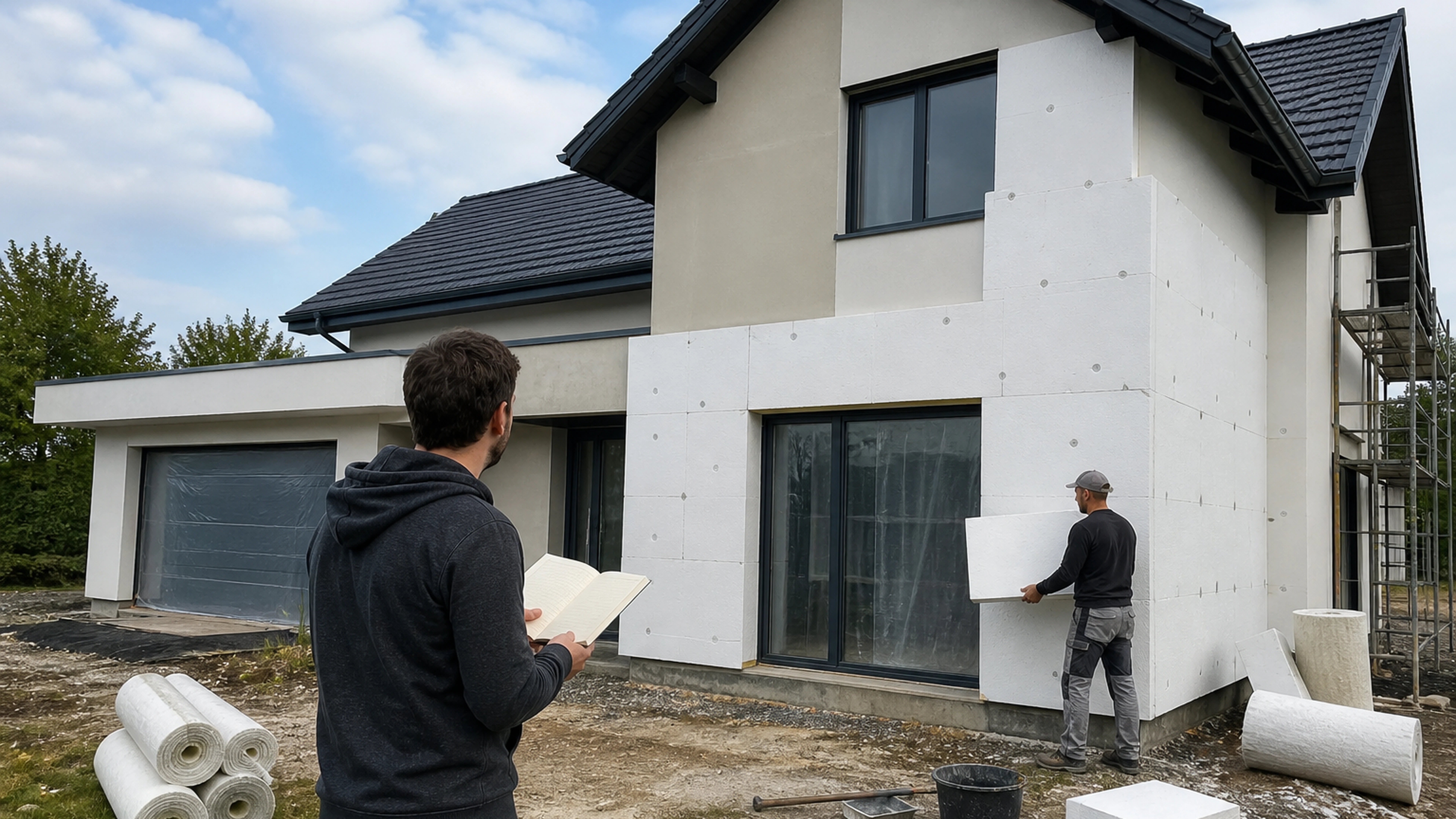Illustration éditoriale pour l’article « Quel prix pour l'isolation d'une maison de 200m2 en 2026 »